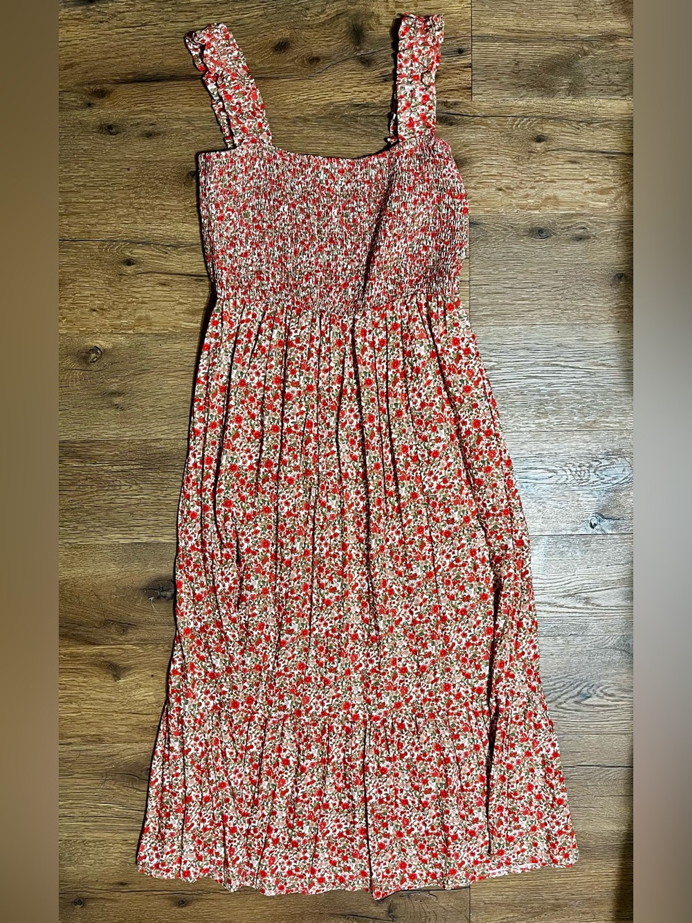 Amalli Talli Floral Maxi Dress with Smocked Bodice